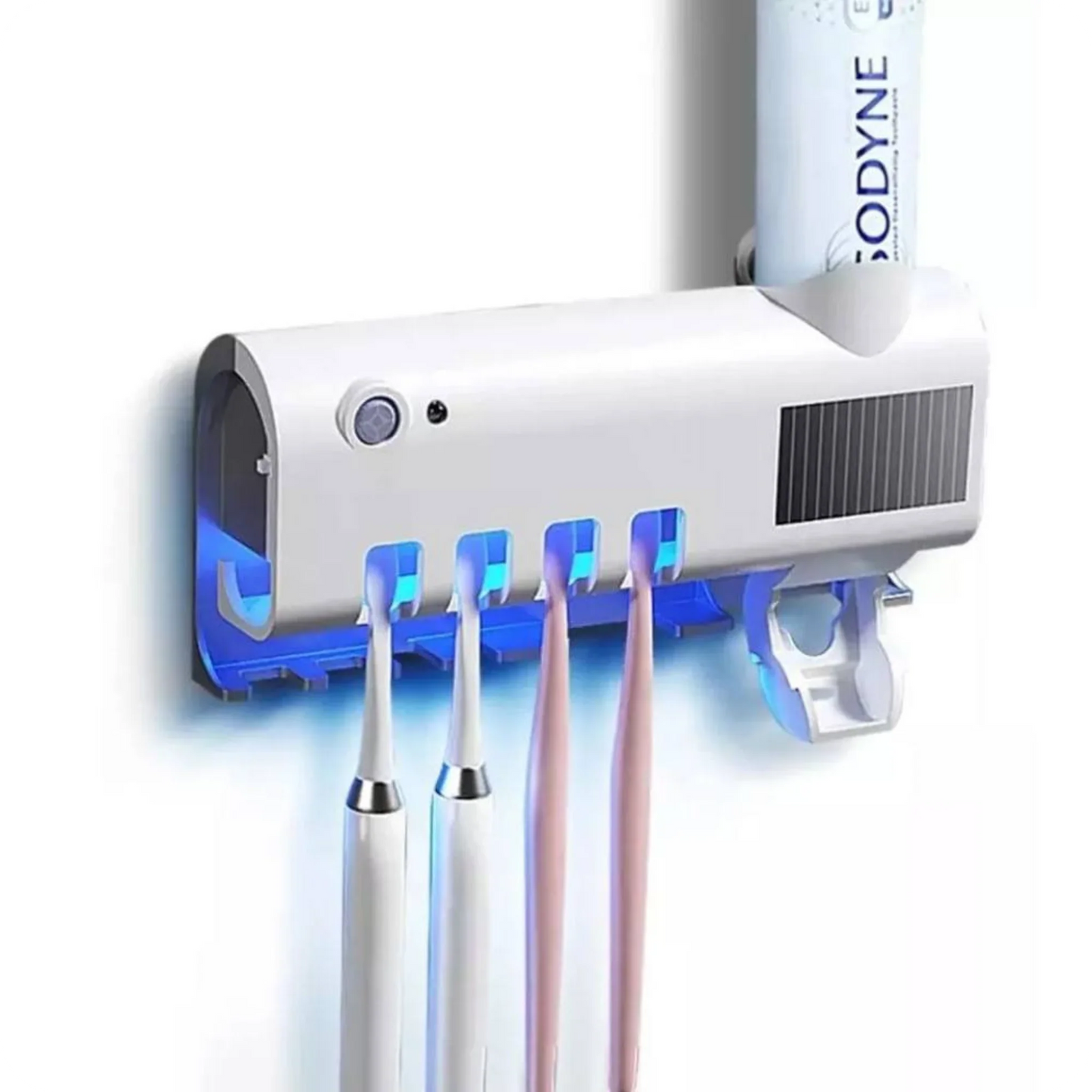Portacepillos UV Esterilizador 2 en 1 – Higiene Total y Orden en tu Baño